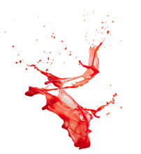Red Splash Isolated On A White Background