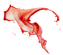 Red Splash Isolated On A White Background