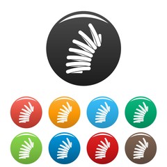 Poster - jump coil icons set 9 color vector isolated on white for any design