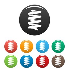 Poster - Low car spring icons set 9 color vector isolated on white for any design
