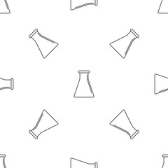 Poster - Glass flask pattern seamless vector repeat geometric for any web design