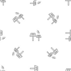 Poster - Solar panel pattern seamless vector repeat geometric for any web design