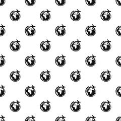 Poster - plane on earth pattern seamless vector repeat geometric for any web design