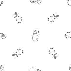Poster - Intelligent bulb pattern seamless vector repeat geometric for any web design