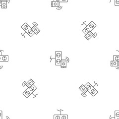 Poster - smart control electricity pattern seamless vector repeat geometric for any web design