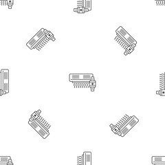 Poster - air conditioner smart control pattern seamless vector repeat geometric for any web design