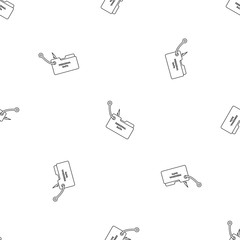 Poster - Phishing personal data pattern seamless vector repeat geometric for any web design