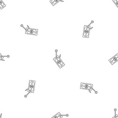 Poster - Phishing money pattern seamless vector repeat geometric for any web design