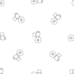 Poster - corruption money bag pattern seamless vector repeat geometric for any web design