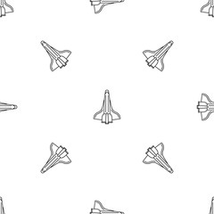Poster - spaceship pattern seamless vector repeat geometric for any web design