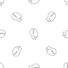 Poster - Innovation thinking pattern seamless vector repeat geometric for any web design