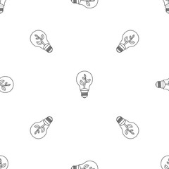 Poster - Eco bulb pattern seamless vector repeat geometric for any web design