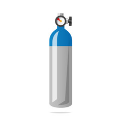 Wall Mural - Oxygen cylinder tank vector isolated