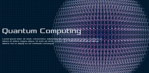 quantum computing, deep learning artificial intelligence, signal cryptography infographic vector ill