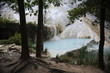 hot spring in Bagni San Filippo thermal center into the wilds of the forest in tuscany, italy