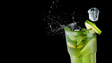 Alcohol mojito cocktail splash