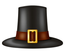 Pilgrim Hat. Vector Illustration.
