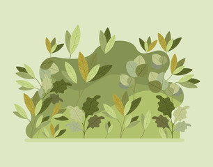 Sticker - natural forest landscape scene