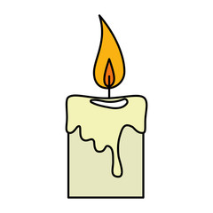 aromatherapy candle isolated icon