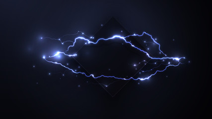 Wall Mural - square with lightning
