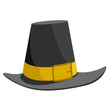 Isolated Pilgrim Hat Image. Thanksgiving Day. Vector Illustration Design