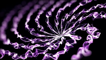 Poster - Abstract background with animation of rotation circles and rings with light rays and glow. Abstract explosive flower light background,art fireworks element backdrop. Circle Digital HUB, rotation