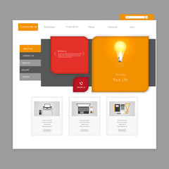 Wall Mural - simple website template, minimalistic design.
