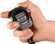 © BillionPhotos.com - Hand Holding Digital Stopwatch, Isolated