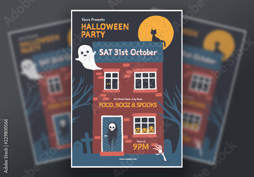 Halloween Party Poster Layout Kop Den Har Stockmallen Och Hitta