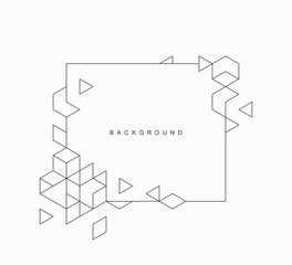 geometric abstract background in style line art.