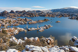 Fototapeta Natura - Watson Lake Prescott Arizona Winter Landscape