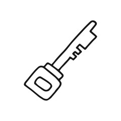 Canvas Print - key to open the lock icon sketch. isolated object tool