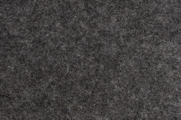 Dark Grey felt texture. Closeup view.