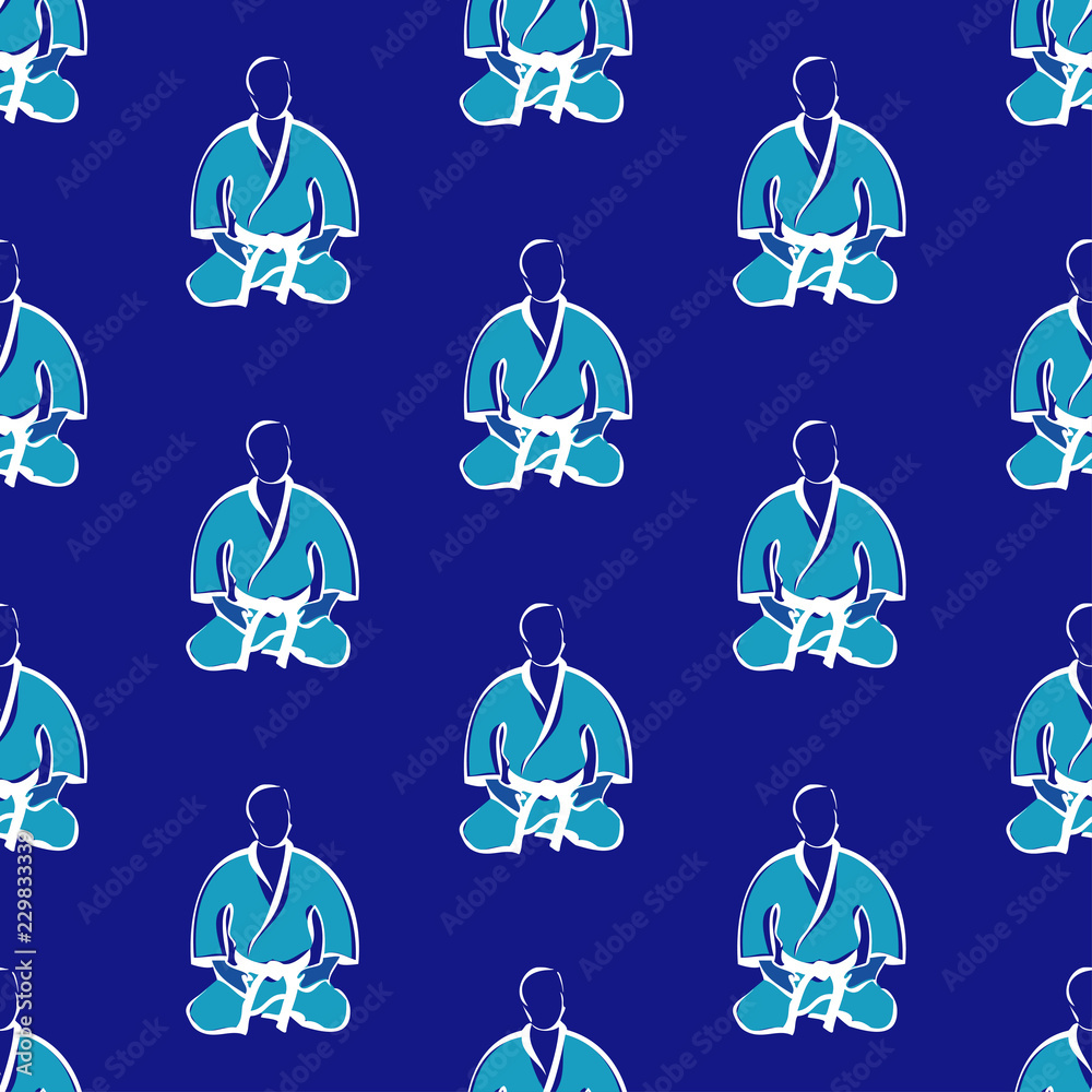 Mma Repeat Pattern Seamless texture pattern karate, judo, bjj, MMA martial arts. Stock ...