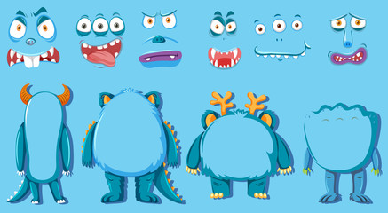 Wall Mural - set of monster body part