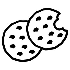 Sticker - Cookies Biscuit Vector Icon