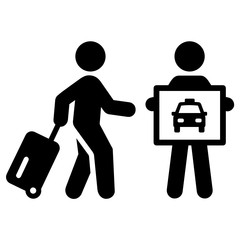Poster - Departure Arrival Vector Icon