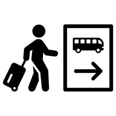 Poster - Departure Arrival Vector Icon
