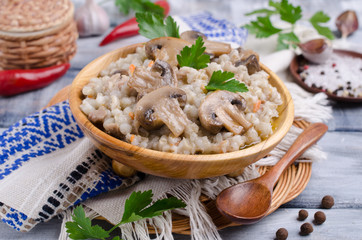 Traditional pearl barley porridge