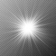 © Vitalii - Glow light effect. Star burst with sparkles. Sun. Vector illustration.