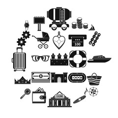 Poster - Weal icons set. Simple set of 25 weal vector icons for web isolated on white background