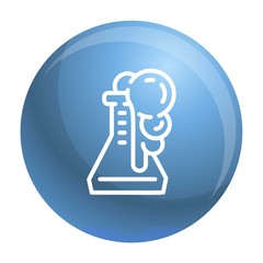 Poster - Flask reaction icon. Outline flask reaction vector icon for web design isolated on white background