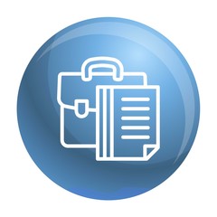 Poster - Money suitcase icon. Outline money suitcase vector icon for web design isolated on white background
