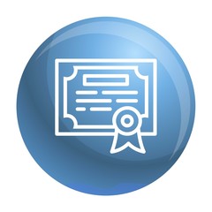 Poster - Finance diploma icon. Outline finance diploma vector icon for web design isolated on white background