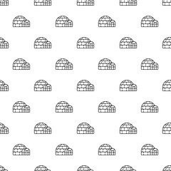 Poster - Polar igloo pattern seamless repeat background for any web design