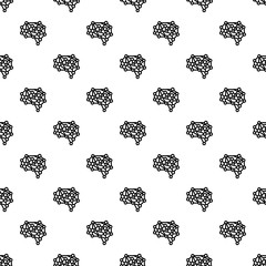 Poster - Artificial brain pattern seamless repeat background for any web design