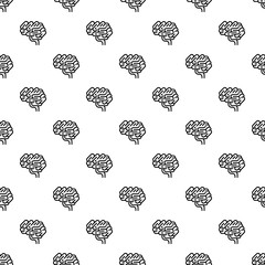 Poster - Brain organ pattern seamless repeat background for any web design