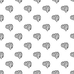 Poster - Machine brain pattern seamless repeat background for any web design