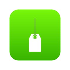 Poster - Blank black tag icon digital green for any design isolated on white vector illustration