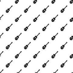 Poster - Acoustic guitar pattern vector seamless repeating for any web design